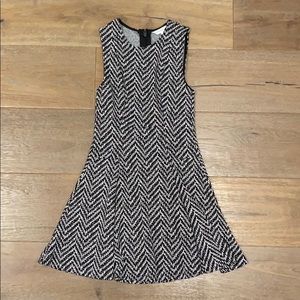 BCBG fit and flare chevron dress